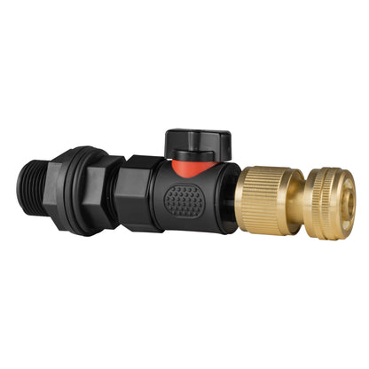 Brass Hose Connector with 3/4" BSP Water Butt Adapter and Quick Connect Valve