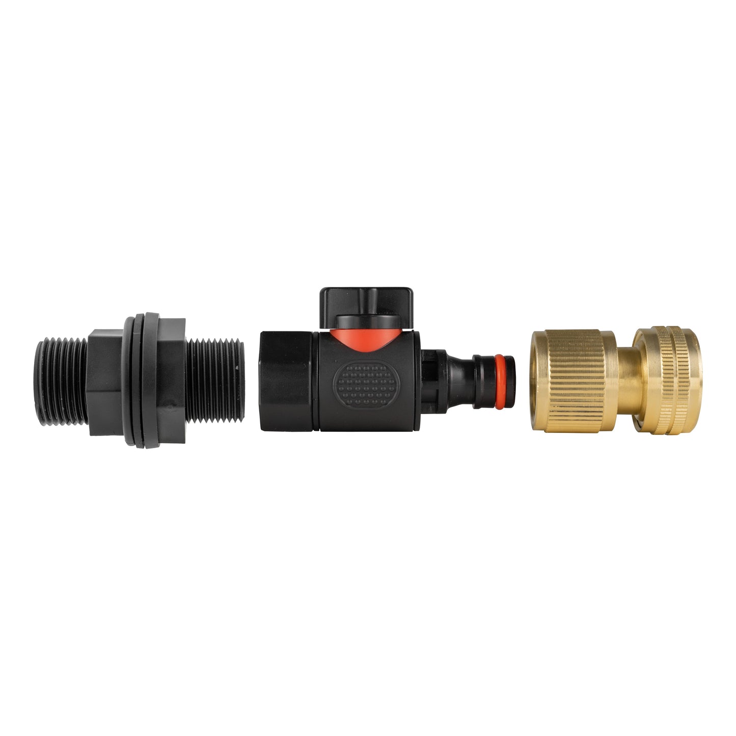Brass Hose Connector with 3/4" BSP Water Butt Adapter and Quick Connect Valve