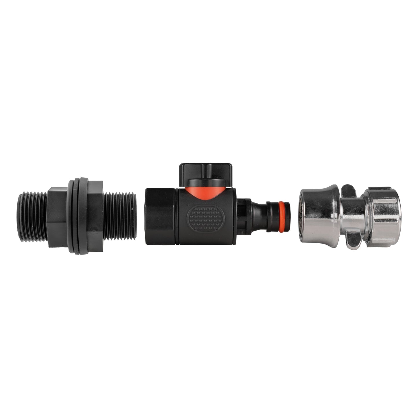 Zinc Hose Connector & Quick Connect Valve for Water Butt – 3/4" BSP to BSPF