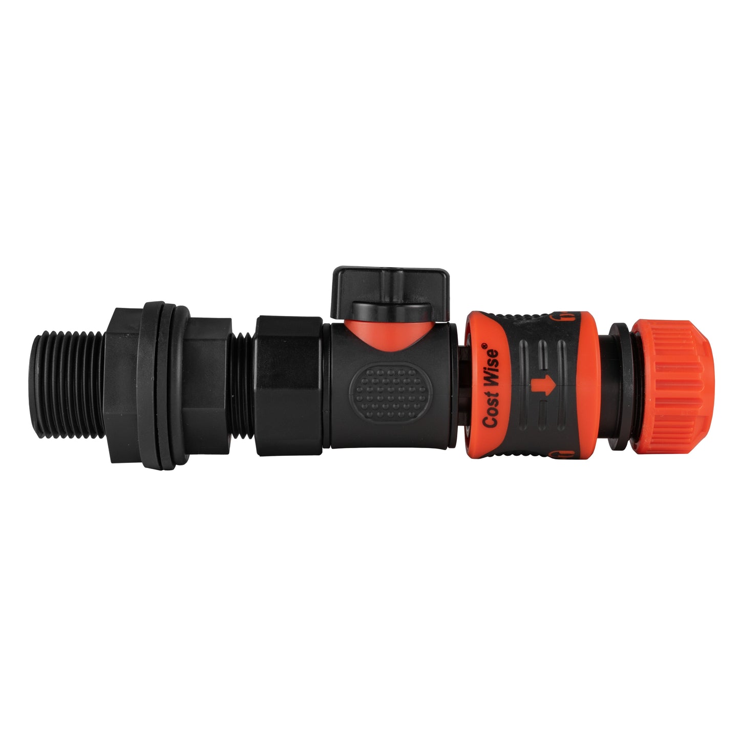 3/4" BSP Water Butt Fitting with Quick Connect Valve & Hose Lock Connector