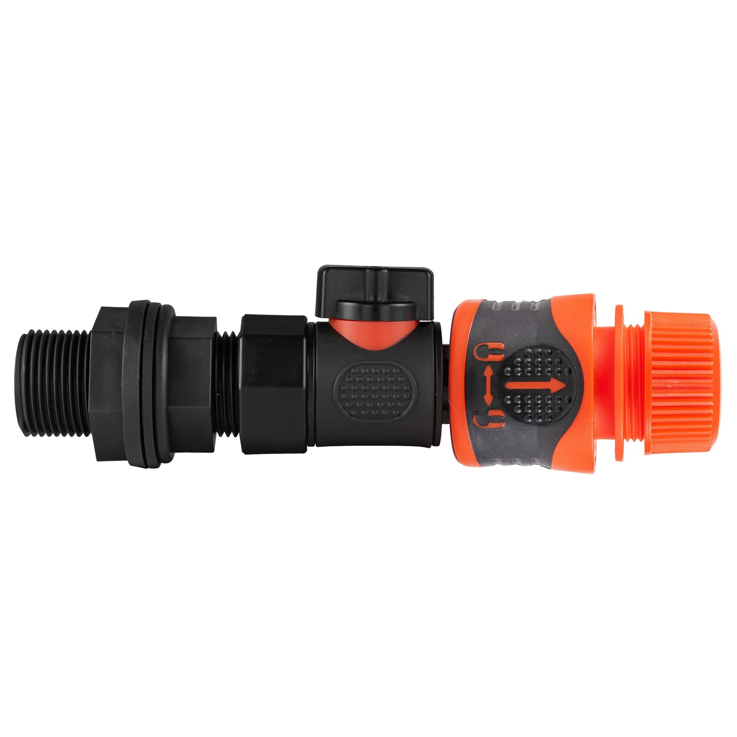 3/4" BSP Water Butt Fitting with Quick Connect Valve & Hose Lock Connector