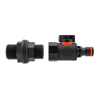 3/4" BSP Water Butt Adapter with Female Thread and Quick-Connect Male Valve