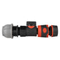 20mm MDPE Straight Connector with BSPF Quick-Connect Valve & Soft-Grip Black Hose Fitting