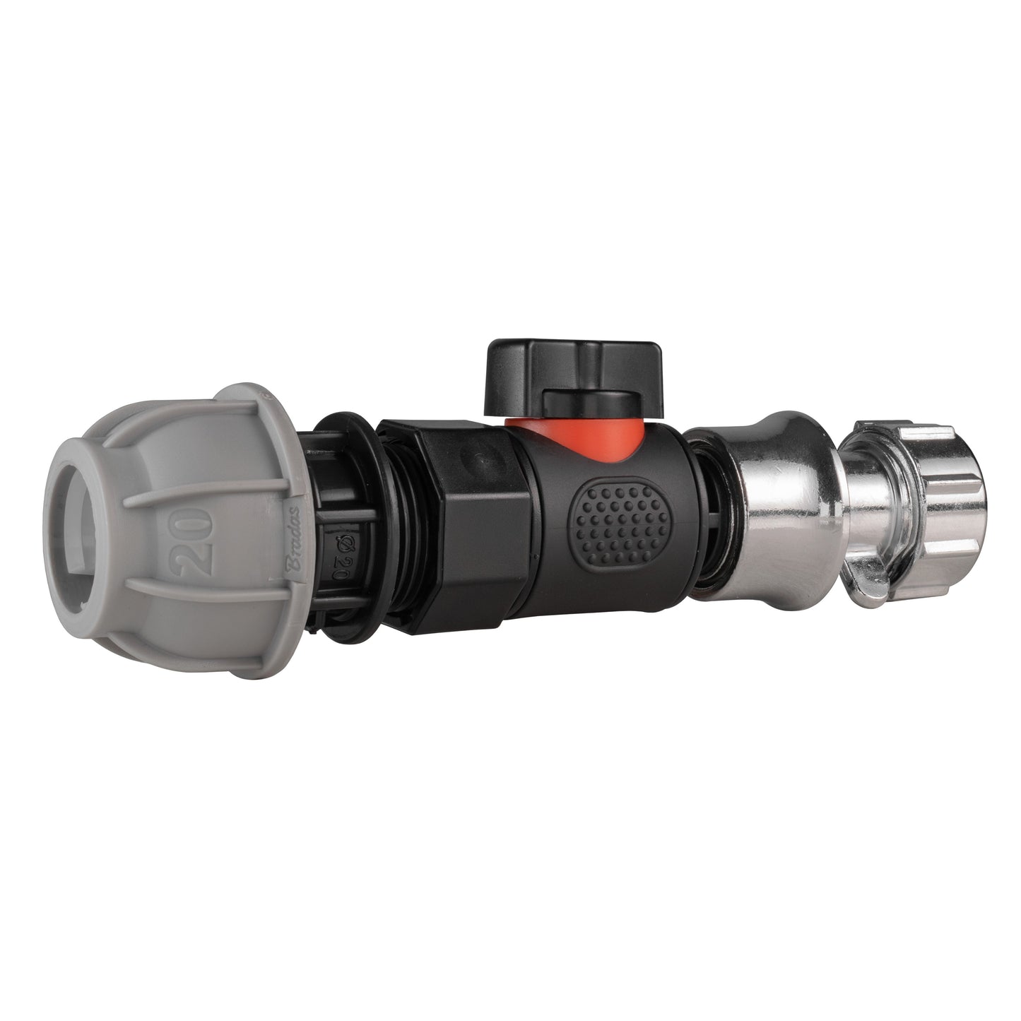 Zinc Hose Connector Kit with 20mm MDPE to 3/4" BSPF Quick Connect Valve