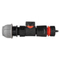 20mm MDPE Straight Connector with BSPF Quick-Connect Valve & 4mm Barb Hose Connector