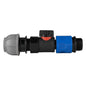 20mm MDPE Straight Joiner with 3/4" BSPF Quick-Connect Valve and Male Threaded Hose Connector
