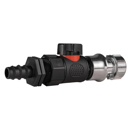 16mm Barb Connector with BSPF Quick Connect Valve & Zinc Hose Fitting