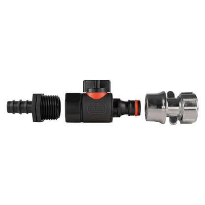 16mm Barb Connector with BSPF Quick Connect Valve & Zinc Hose Fitting