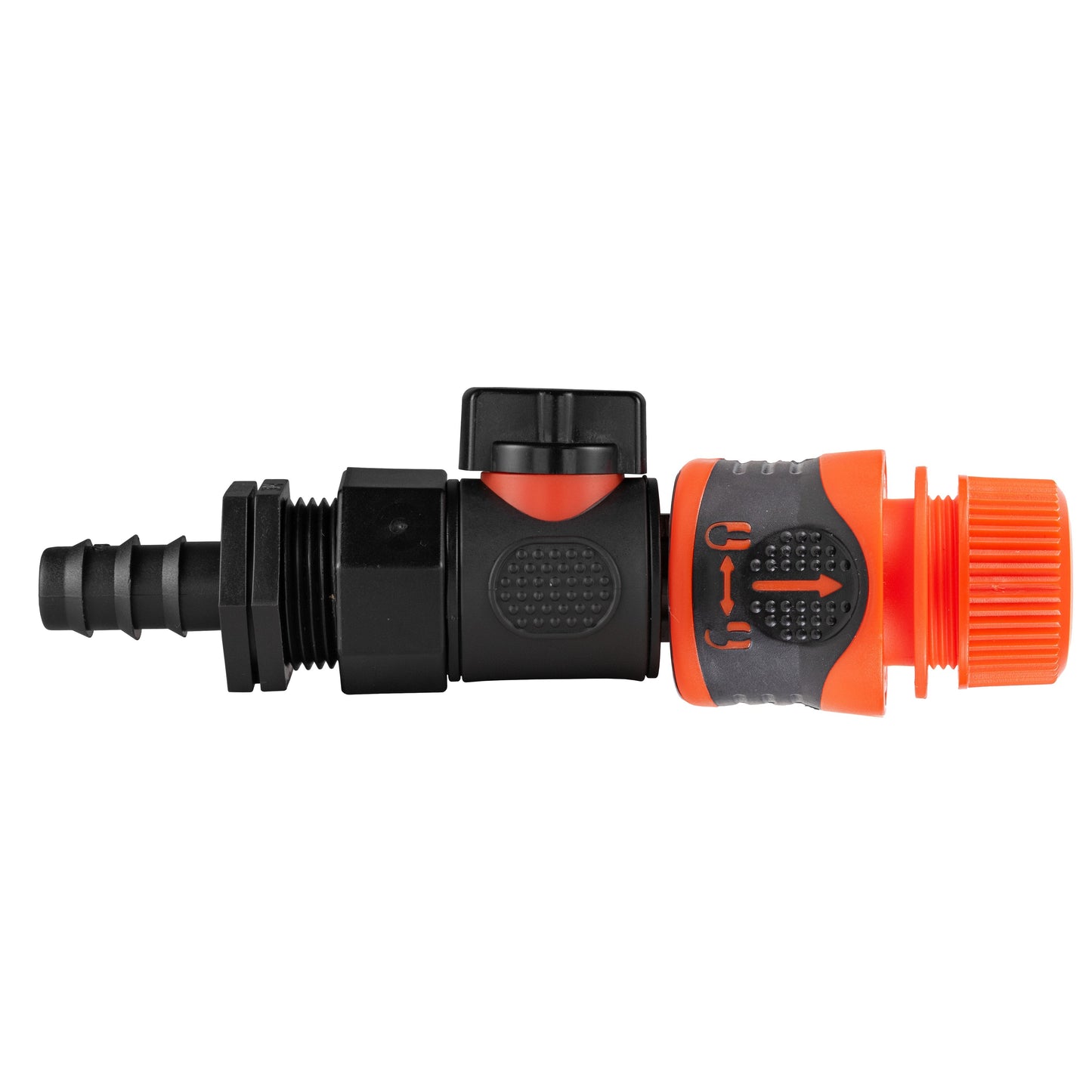 16mm Barbed Connector with BSPF Quick-Lock Valve & Secure Hose Coupler
