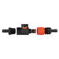 16mm Hose Joiner with BSPF Quick-Connect Valve & Dual 16mm Barb Fitting