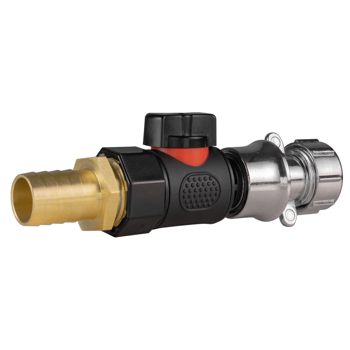 19mm Brass Hose Joiner with BSPF Quick-Connect Valve & Zinc Hose Connector