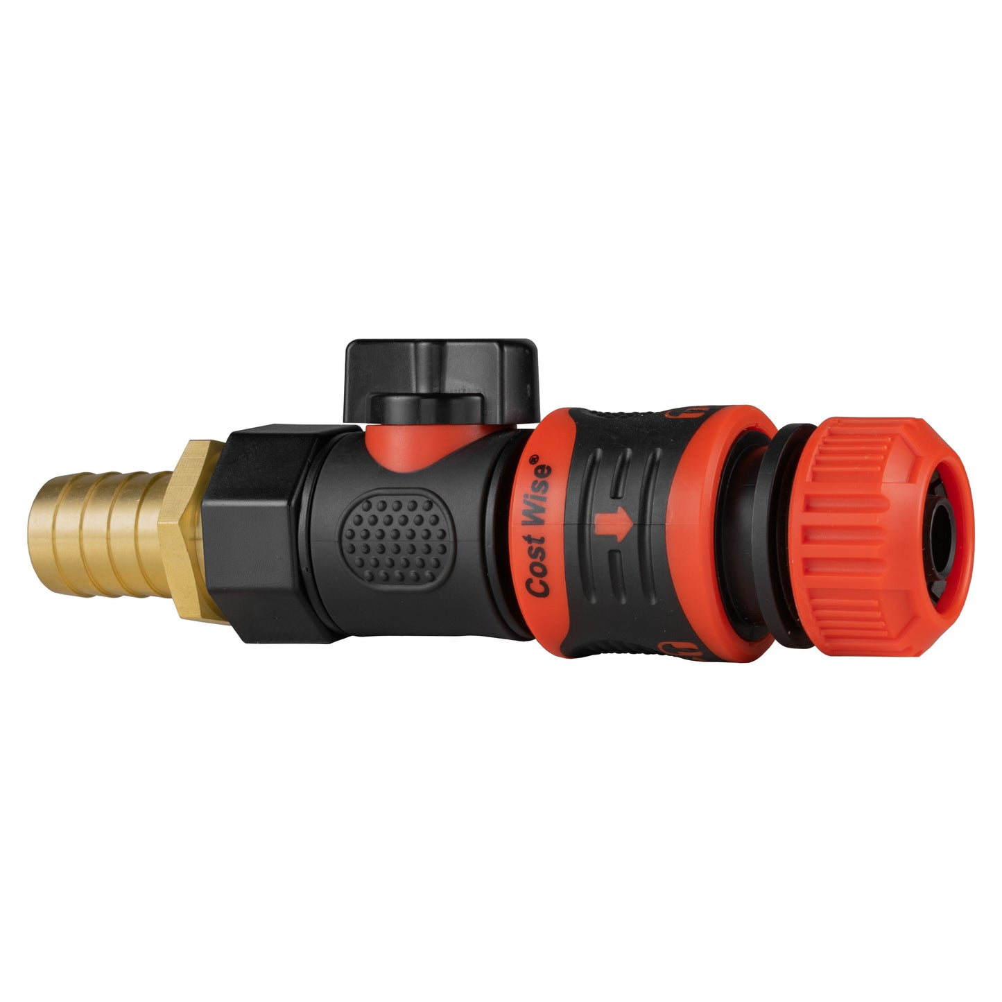 19mm Brass Hose Tail with BSPF Quick-Connect Valve & Click-Lock Hose Connector