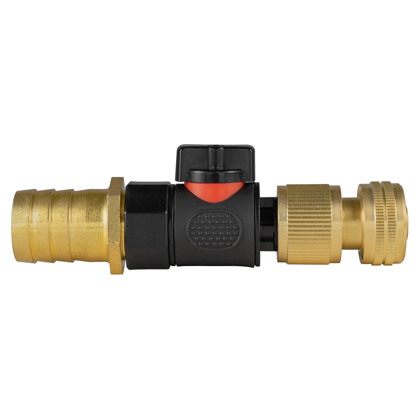 25mm Brass Hose Tail with BSPF Quick-Connect Valve and Brass Hose Connector