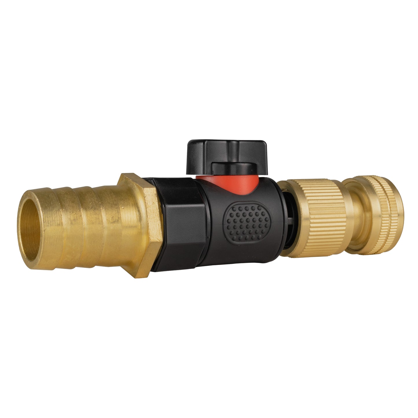 25mm Brass Hose Tail with BSPF Quick-Connect Valve and Brass Hose Connector