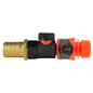 25mm Brass Hose Barb with BSPF Quick Valve & Locking Hose Connector