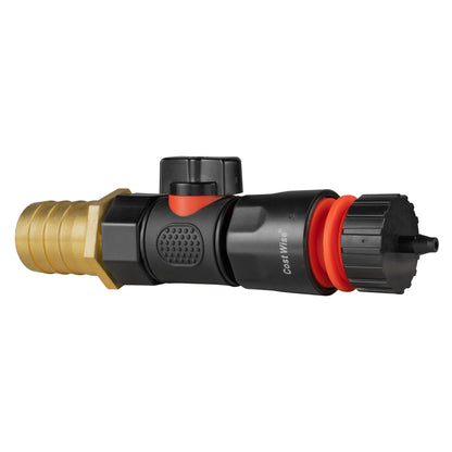 25mm Brass Hose Barb with BSPF Quick-Connect Valve & 4mm Micro Barb Adapter