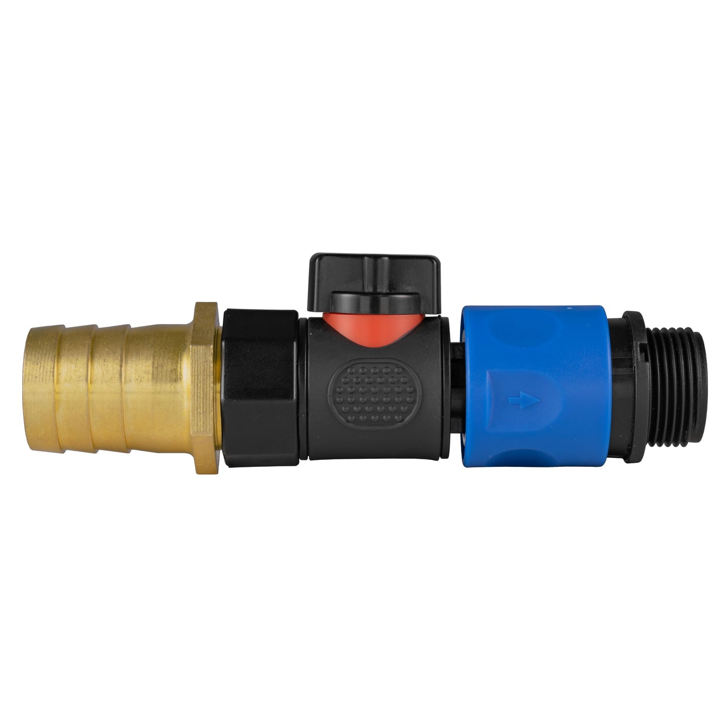 25mm Brass Barb with BSPF Quick Connect Valve & 3/4" BSPM Hose Connector