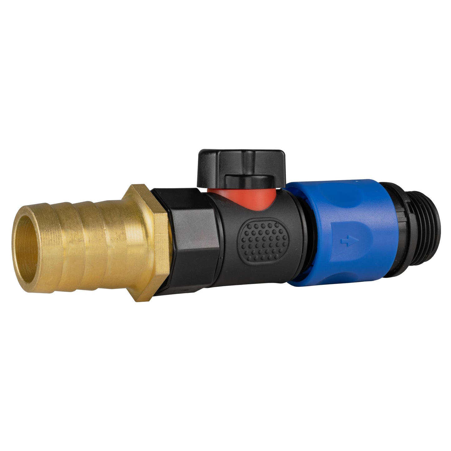 25mm Brass Barb with BSPF Quick Connect Valve & 3/4" BSPM Hose Connector