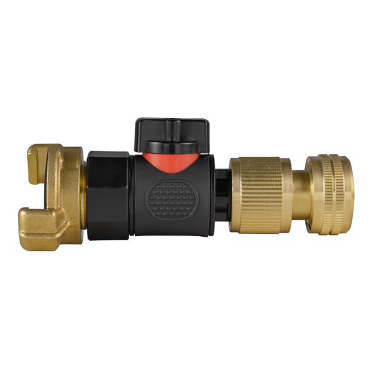 Geka-Type Connector with BSPF Quick Connect Valve & Brass Hose Connector