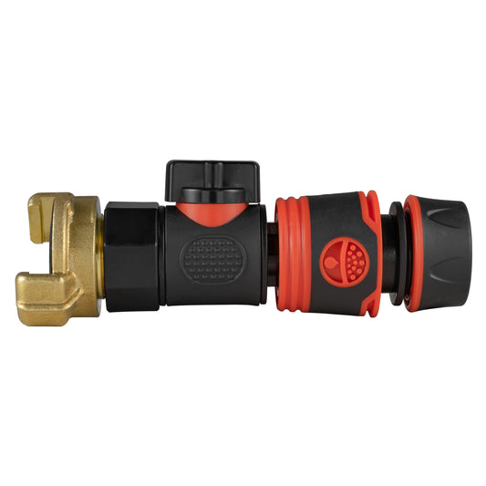 Geka-Type Connector with BSPF Quick Connect Valve & Soft Black Hose Connector
