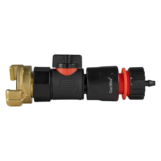 Geka-Type Connector with BSPF Quick-Connect Valve & 4mm Barb Hose Adapter