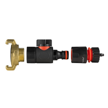 Geka-Type Connector with BSPF Quick-Connect Valve & 4mm Barb Hose Adapter