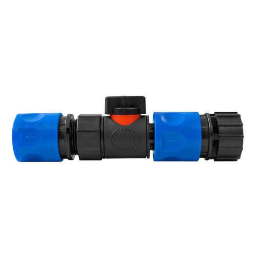 Blue Hose Connector Set with BSPF Quick-Connect Valve and ¾" BSPF Hose Adapter