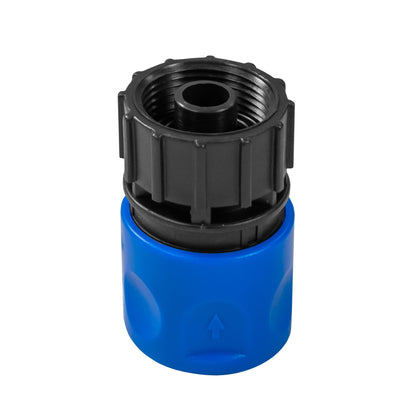 Blue Hose Connector Set with BSPF Quick-Connect Valve and ¾" BSPF Hose Adapter