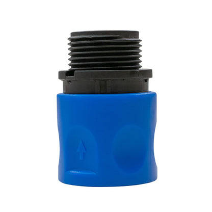 Blue Hose Connector Set with BSPF Quick-Connect Valve and ¾" BSPF Hose Adapter