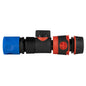 Blue Hose Connector with BSPF Thread – Quick Connect Valve and Soft-Grip Black Coupling