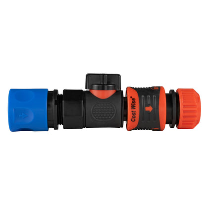 Blue Hose Adapter with BSPF Quick Connect Valve & Locking Connector