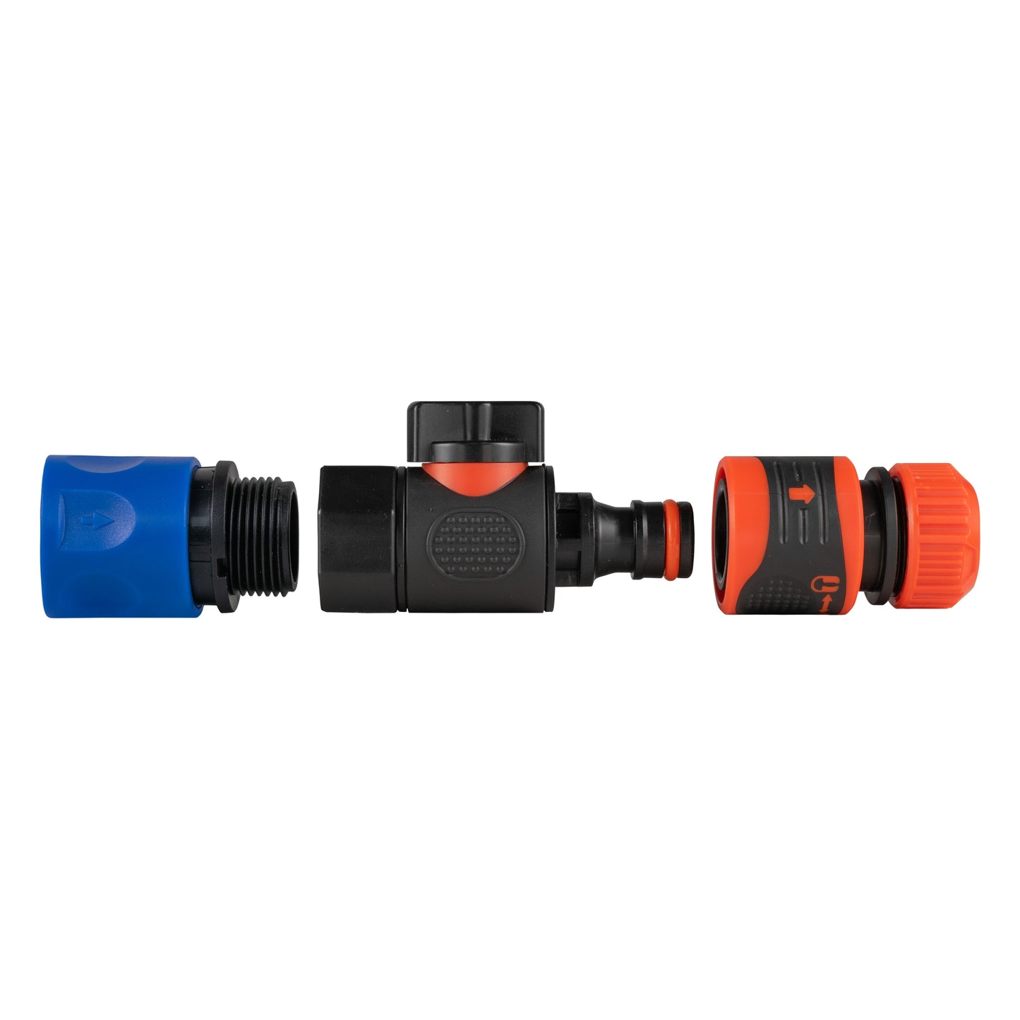 Blue Hose Adapter with BSPF Quick Connect Valve & Locking Connector