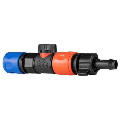 Blue Hose Connector with BSPF Thread – Quick Connect Valve and 16mm Barb Adapter