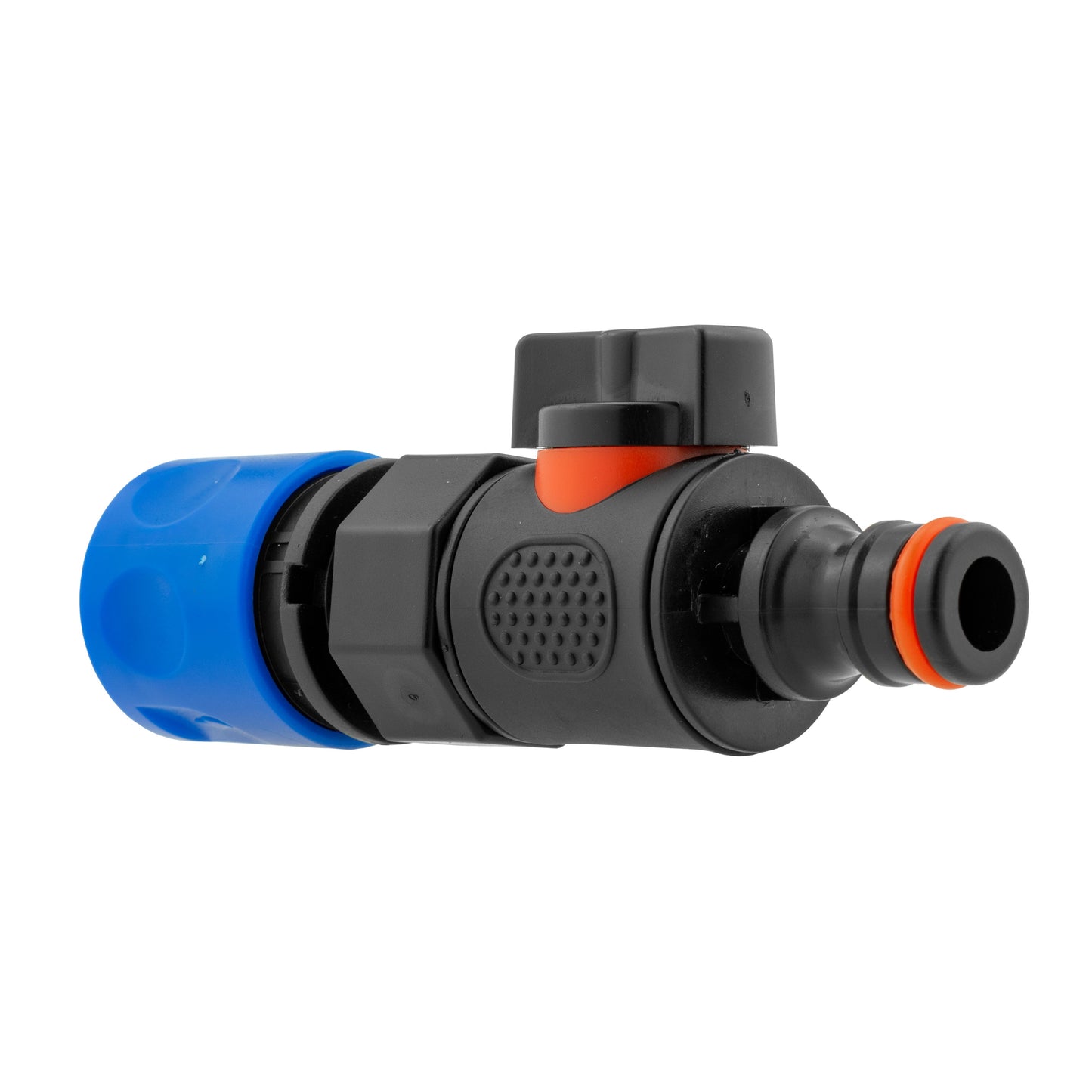 Blue Hose Connector with BSPF Thread & Quick Connect Male Valve