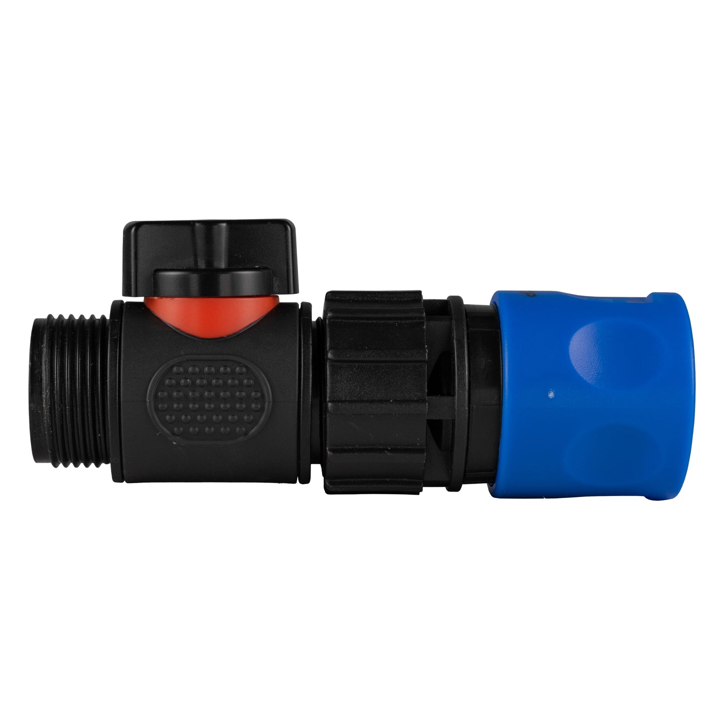 Blue Hose Connector with Integrated ¾" BSPM In-Line Valve