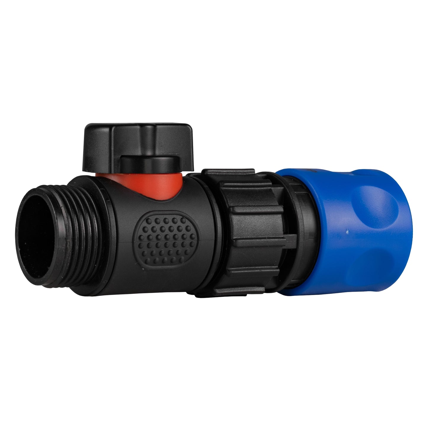 Blue Hose Connector with Integrated ¾" BSPM In-Line Valve