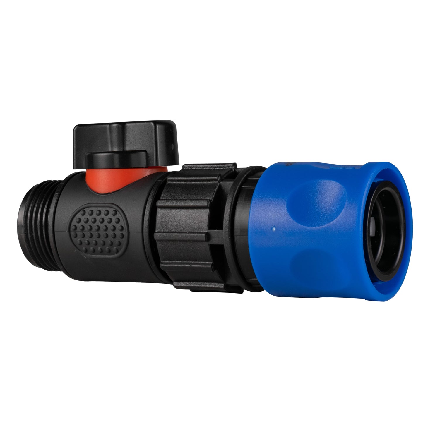 Blue Hose Connector with Integrated ¾" BSPM In-Line Valve