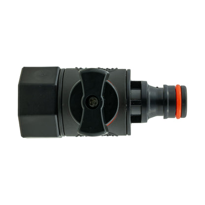 IBC 2” S60X6 Cap with BSPF Thread, Quick-Connect Male Valve and ¾” BSPM Hose Fitting