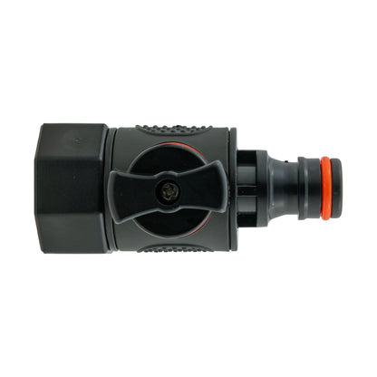 IBC 2” S60X6 Cap with BSPF Thread, Quick-Connect Male Valve and ¾” BSPM Hose Fitting