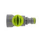 Lime-Coloured Snap-On Tap Adapter with ¾” BSP Female Thread and Valve