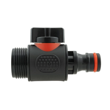 Soft-Touch Inline Valve 3/4" BSP Male with Male Connector – Black