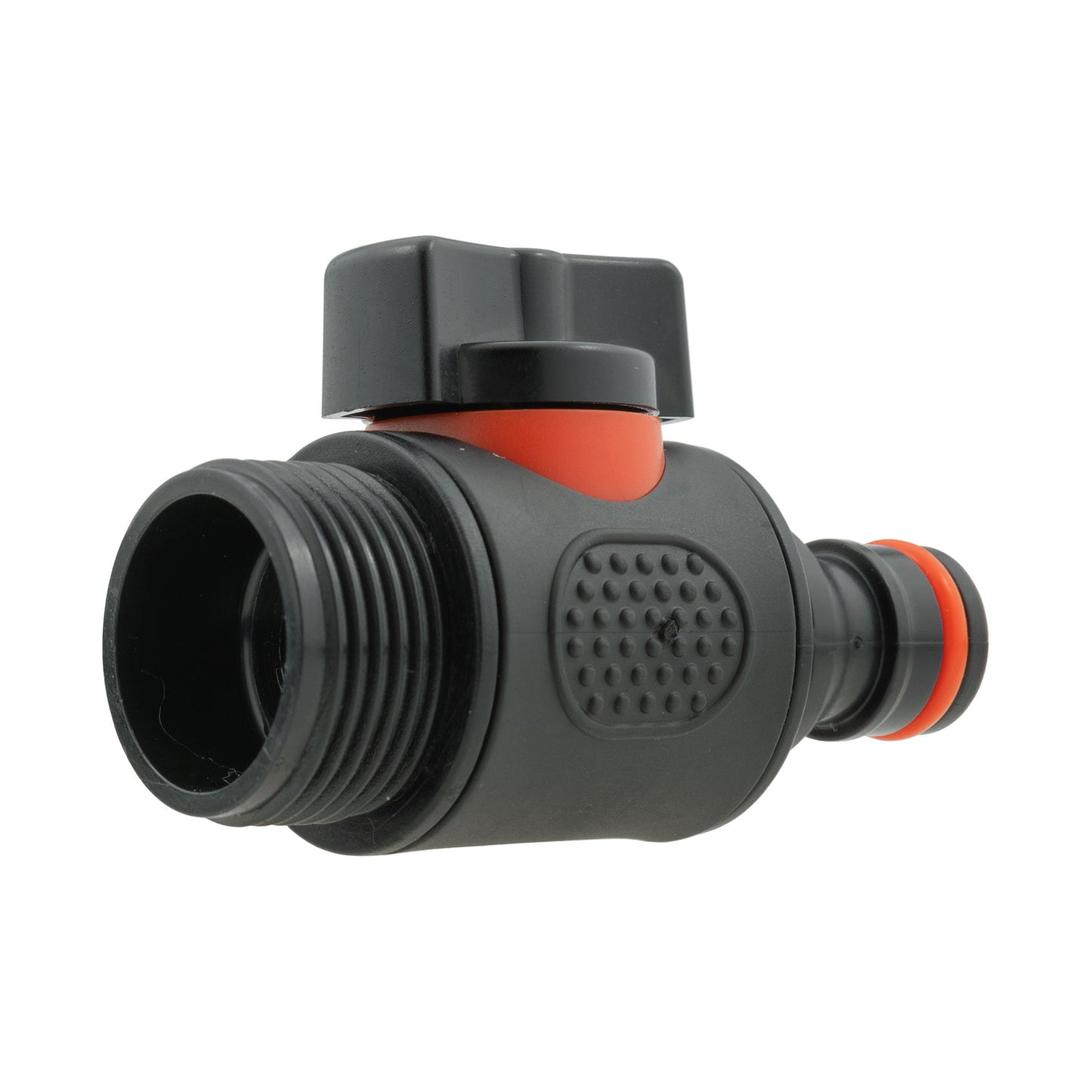 Soft-Touch Inline Valve 3/4" BSP Male with Male Connector – Black