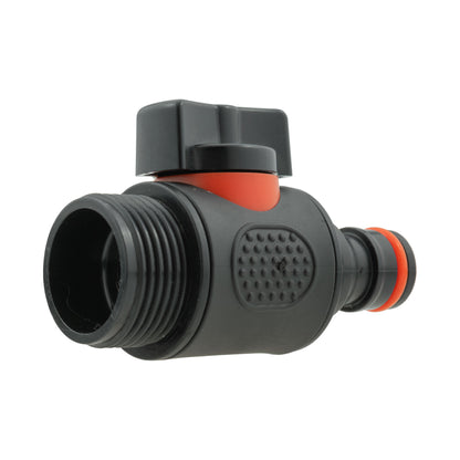 Soft-Touch Inline Valve 3/4" BSP Male with Male Connector – Black