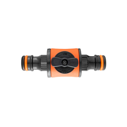 Cost Wise Male‑Male Quick‑Connect Inline Hose Valve Set Black/Orange