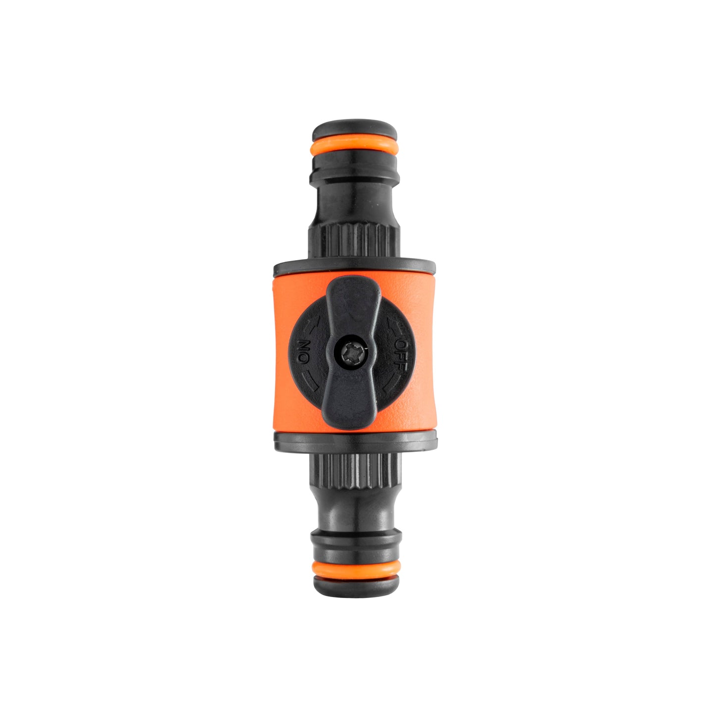 Cost Wise Male‑Male Quick‑Connect Inline Hose Valve Black/Orange