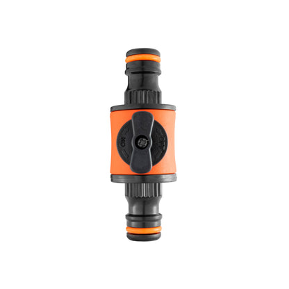 Cost Wise Male‑Male Quick‑Connect Inline Hose Valve Black/Orange