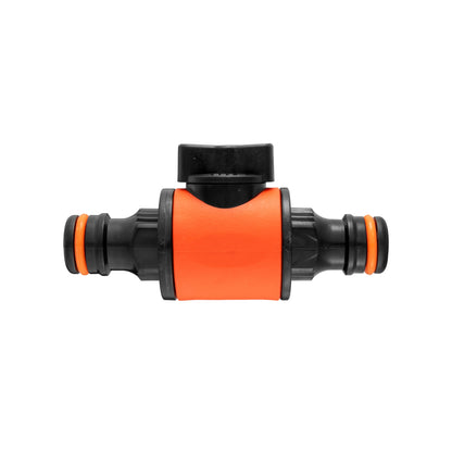 Cost Wise Male‑Male Quick‑Connect Inline Hose Valve Black/Orange