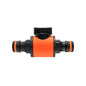 Cost Wise Male‑Male Quick‑Connect Inline Hose Valve Black/Orange