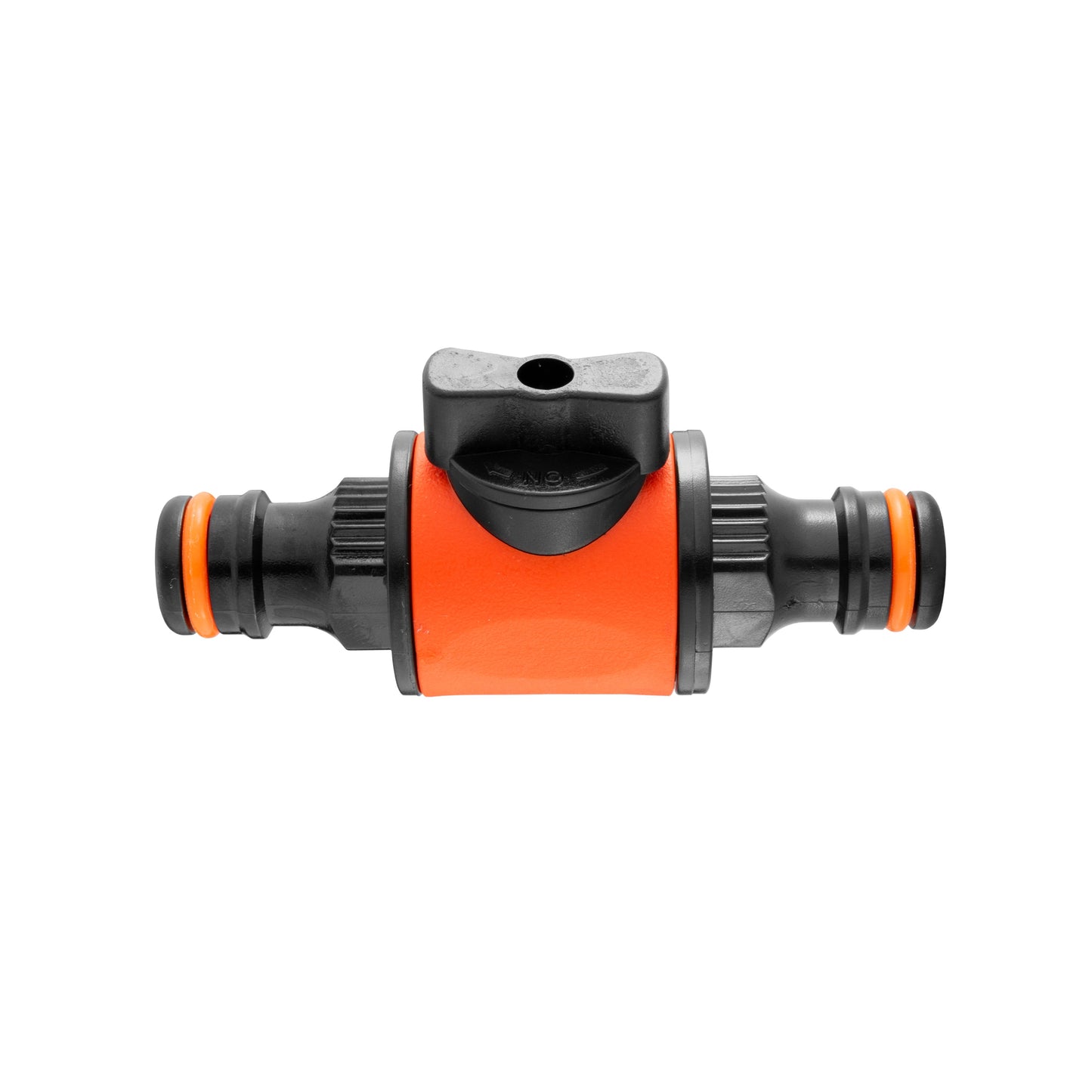 Cost Wise Male‑Male Quick‑Connect Inline Hose Valve Black/Orange
