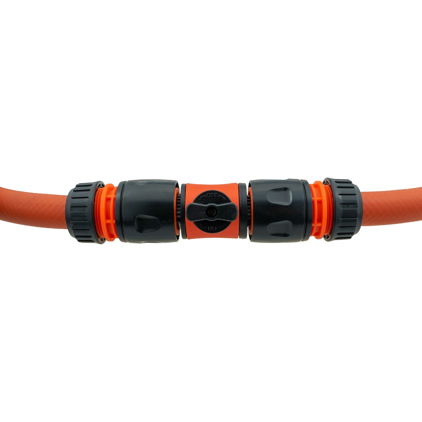 Cost Wise Male‑Male Quick‑Connect Inline Hose Valve Set Black/Orange